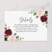 Carte D'accompagnement Perfection de fond : Mariage de couleur d'eau (Devant)