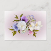 Carte D'accompagnement Peri Blanc Mauve Floral Détails Moderne (Dos)
