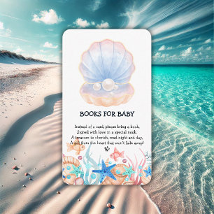 Carte D'accompagnement Perle majestueuse sous le Baby shower marin