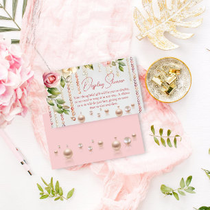 Carte D'accompagnement Perles et la douche d'affichage de la mariée au pr