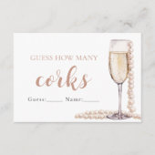 Carte D'accompagnement Perles et Procuco Devinez combien de bouchons Jeu (Devant)