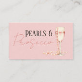 Carte D'accompagnement Perles & Prosecco Blush Rose Réception de Mariage (Dos)
