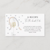 Carte D'accompagnement Perles & Prosecco - Recette pour la future mariée (Devant)