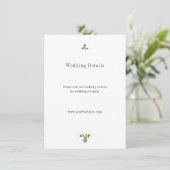 Carte D'accompagnement Personalized Folk Floral Wedding Details (Debout devant)