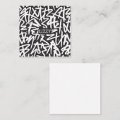 Carte D'accompagnement Personalized Graffiti Name Pattern — Custom Urban (Devant / Derrière)