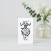 Carte D'accompagnement Personalized Super Mom with Son and Daughter Gift (Debout devant)