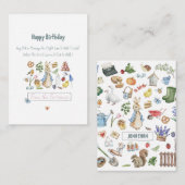 Carte D'accompagnement personnalisation peter le lapin (Devant / Derrière)