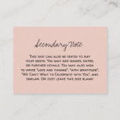 Carte D'accompagnement Personnalisé, Décontracté do-it-yourself Versatile (Dos)