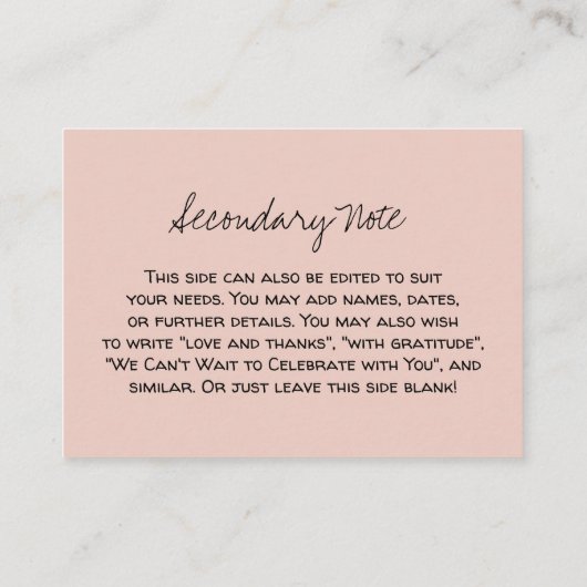 Carte D'accompagnement Personnalisé, Décontracté do-it-yourself Versatile (Dos)