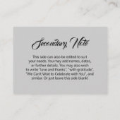 Carte D'accompagnement Personnalisé, simple do-it-yourself polyvalent Mar (Dos)