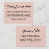 Carte D'accompagnement Personnalisé, simple do-it-yourself rose vierge Ma (Devant / Derrière)