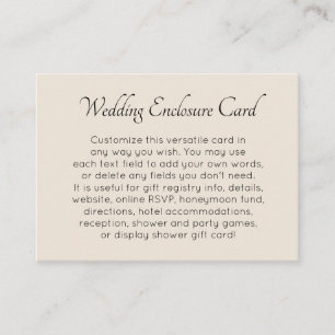 Carte D'accompagnement Personnalisé, simple et polyvalent do-it-yourself