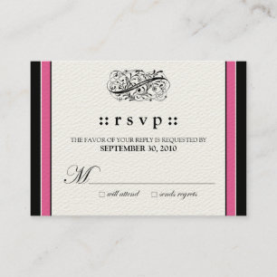 Carte D'accompagnement :: Personnalisé : Simply Elegant 3,5 x 2,5 po Fusc
