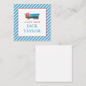 Carte d'accompagnement personnalisée pour les garç (Devant / Derrière)