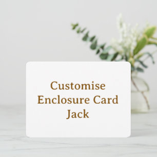 Carte D'accompagnement personnaliser simple personnalisé 11,4 cm x 15,9 c
