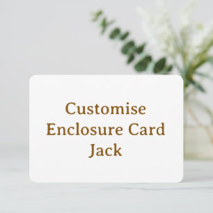 Carte D'accompagnement personnaliser simple personnalisé 8,89 cm x 12,7 c