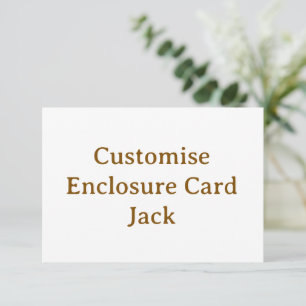 Carte D'accompagnement personnaliser simple personnalisé carré 3,5" x 5"