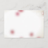 Carte D'accompagnement Pétales de Rose Rouge Amour Cœur Réception de Mari (Dos)