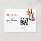 Carte D'accompagnement Pétales et parquet Registre des Mariages QR CODE (Devant)