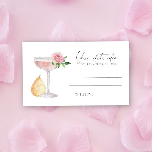 Carte D'accompagnement Pétales et Procuco - Idées de la nuit de date \ Ja