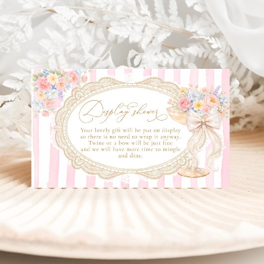 Carte D'accompagnement Petals Prosecco Bridal Shower Display Shower