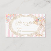 Carte D'accompagnement Petals Prosecco How Many Kisses Game (Devant)