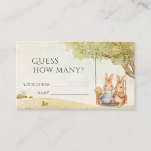 Carte D'accompagnement Peter Le Lapin Vintage Devine Combien