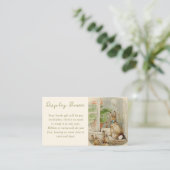 Carte D'accompagnement Peter le Rabbit Baby shower douche (Debout devant)