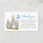Carte D'accompagnement Peter Rabbit Baby Boy Merci plat (Devant)