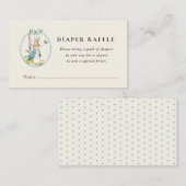 Carte D'accompagnement Peter Rabbit Bébé garçon douche Chevalier Raffle (Devant / Derrière)
