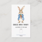 Carte D'accompagnement Peter Rabbit Devine Combien De Baby showers Jeu (Devant)