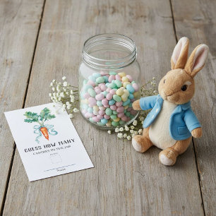 Carte D'accompagnement Peter Rabbit Devine Combien De Baby showers Jeu