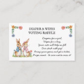 Carte D'accompagnement Peter Rabbit Diaper and Wipes Raffle Guessing Game (Devant)