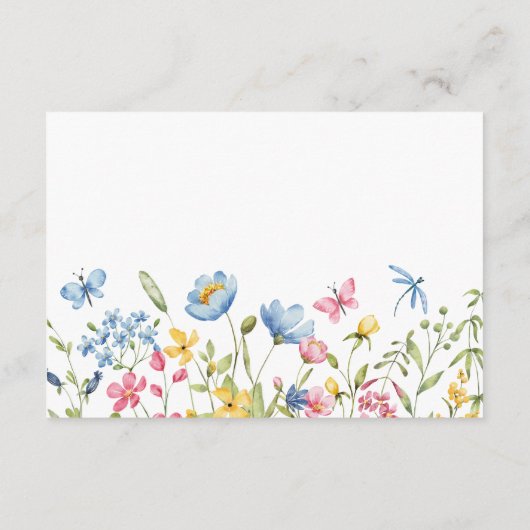 Carte D'accompagnement Peter Rabbit Floral un petit Baby shower de don (Dos)