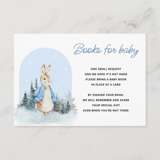 Carte D'accompagnement Peter Rabbit Livres d'arc d'hiver pour bébé (Devant)