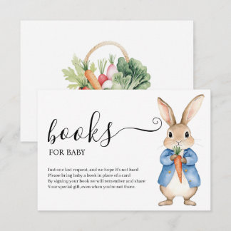CARTE D'ACCOMPAGNEMENT PETER RABBIT VEGGIE BASKET BOOKS FOR BABY 