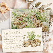 Carte D'accompagnement Peter the Rabbit Garden Baby shower Demande de rés