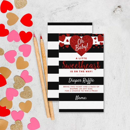 Carte D'accompagnement Petit amour Baby shower de la Saint Valentin