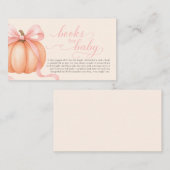 Carte D'accompagnement Petit arc rose citrouille doux est sur le chemin e (Devant / Derrière)