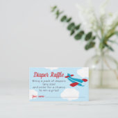 Carte D'accompagnement Petit avion Aviator Baby shower Déchets Raffle (Debout devant)