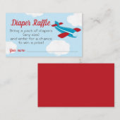 Carte D'accompagnement Petit avion Aviator Baby shower Déchets Raffle (Devant / Derrière)
