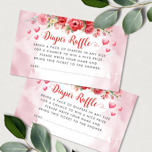 Carte D'accompagnement Petit Baby shower amoureux Cute Déchets Raffle