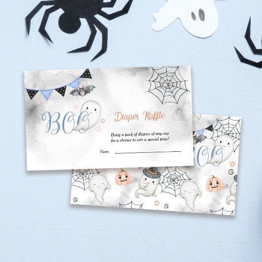 Carte D'accompagnement Petit Baby shower Boy Ghost Raffle de la couche