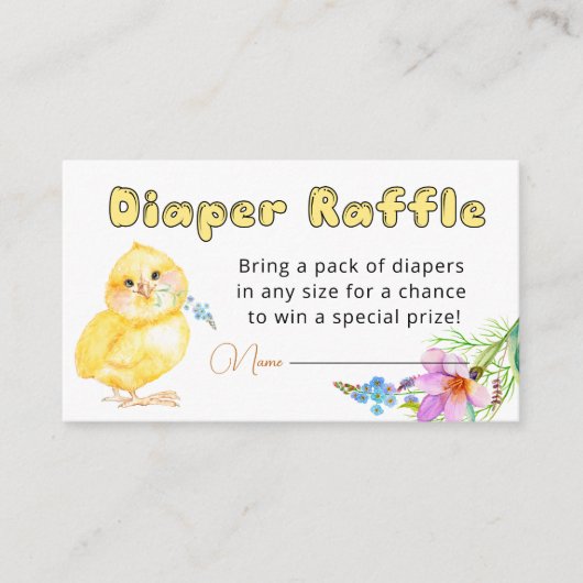 Carte D'accompagnement Petit Baby shower Chick Refroidissement C (Devant)