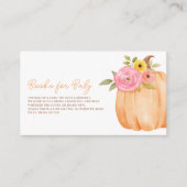 Carte D'accompagnement Petit Baby shower Citrouille (Devant)