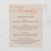 Carte D'accompagnement Petit Baby shower Citrouille - Automne Chic (Devant)