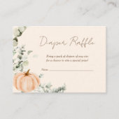 Carte D'accompagnement Petit Baby shower Citrouille de l'automne (Devant)