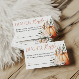 Carte D'accompagnement Petit Baby shower Citrouille Déchets Raffle