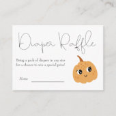Carte D'accompagnement Petit Baby shower Citrouille Déchets Raffle (Devant)