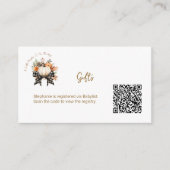 Carte D'accompagnement Petit Baby shower Citrouille Registre cadeau code (Devant)